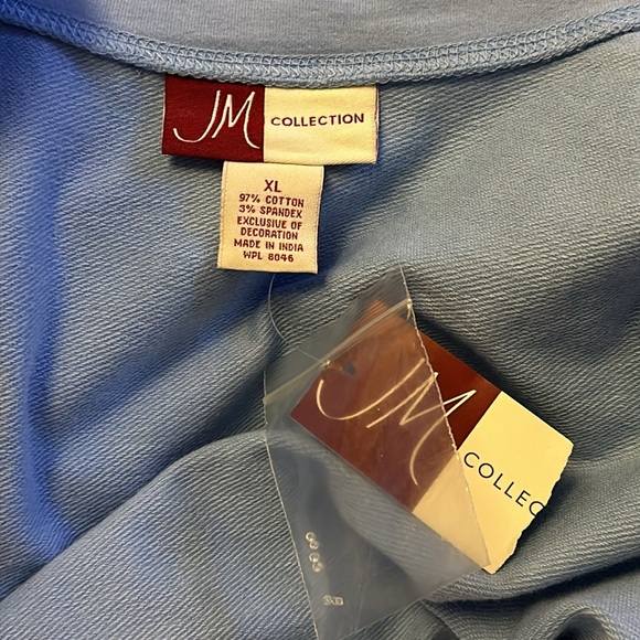 JM Collection cotton blend sweater - Picture 4 of 6